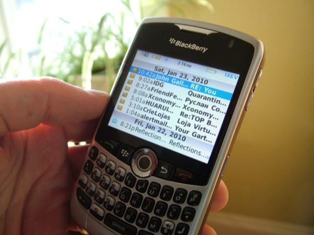 Blackberry smartphone.