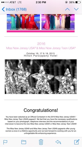 Day you got selected for Miss America