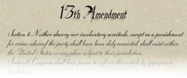 Passage of 13th Amendment