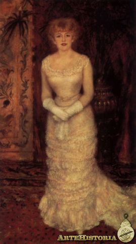 Jeanne Samary de pie