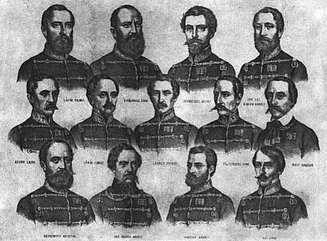 Az aradi 13 kivégzése