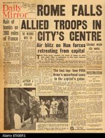 The Allied forces took Rome