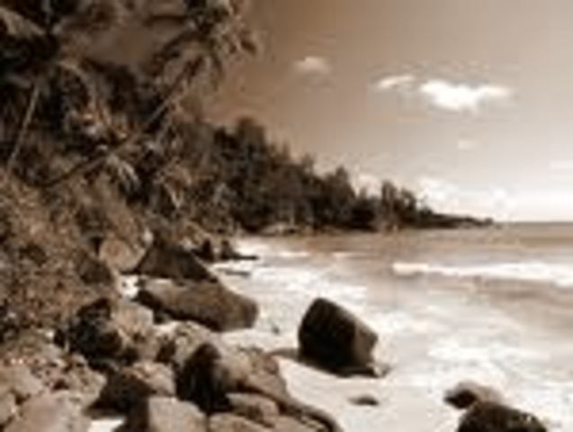 Conocí el mar en las playas de Santa Marta Colombia.