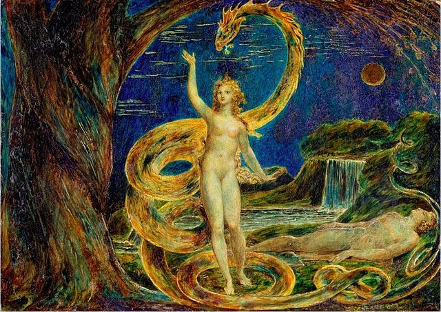 Eve Tempted by the Serpent by William Blake