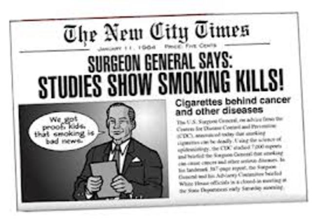Studies show that smoking kills!!!