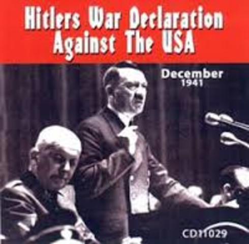 Hitler Delacared War on the United States