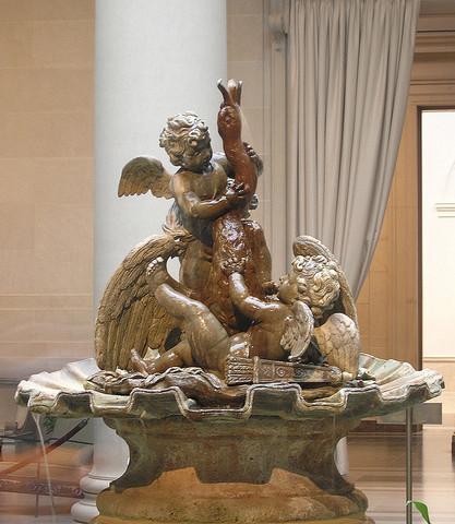 Cherubs Playing with a Swan