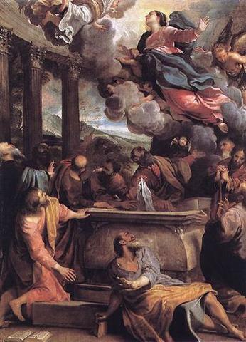 "Assumption of the Virgin," Carracci
