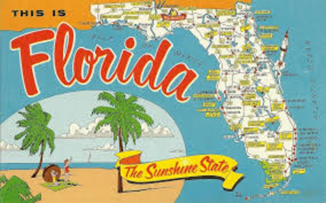 Florida becomes a U.S. state