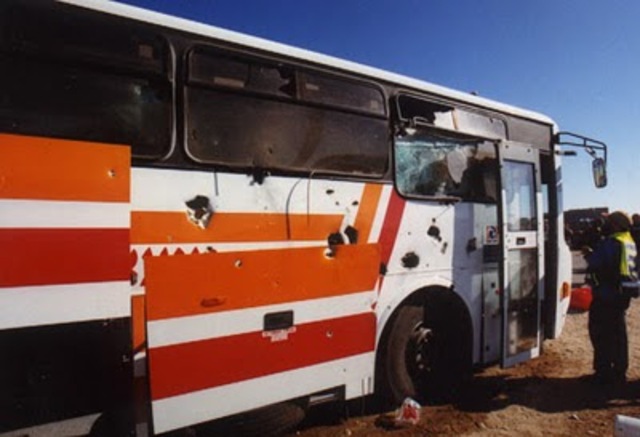 Bus hit by a Loaded Van