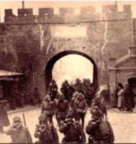 Japan overruns Manchuria