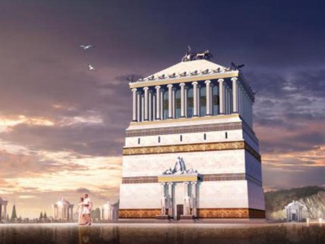 El Mausoleo de Halicarnaso.