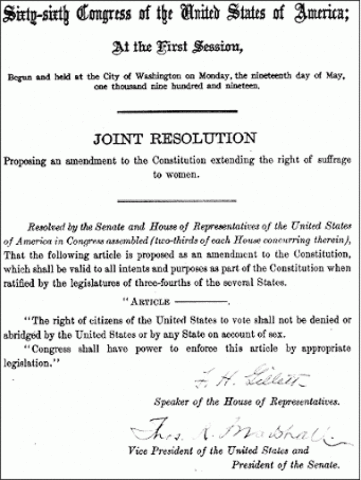 nineteenth admendment