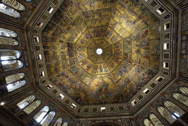Mosaics in Baptistry of San Giovanni Florence, by Fra Jacopo, Italian