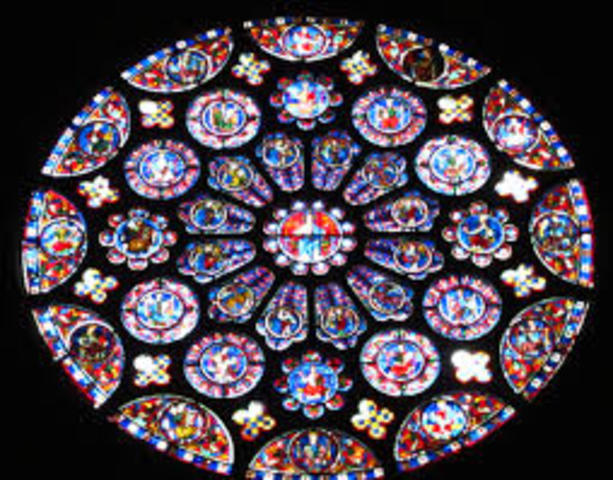 Stained Glass Windows of Chartres Cathedral in France