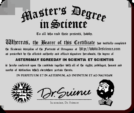 Granted Master's Degree from Cambridge