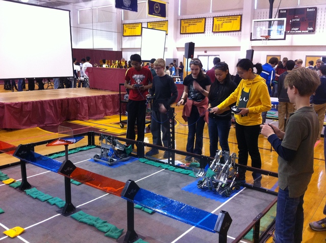 Un competicion de robotics.