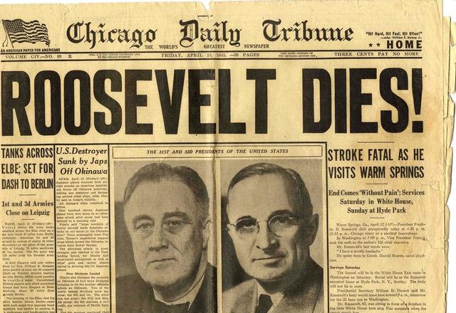 President Roosevelt Dies
