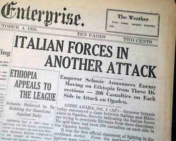 Italy Invades Ethiopia