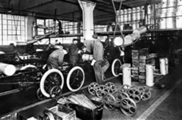 Henry ford assembly line.