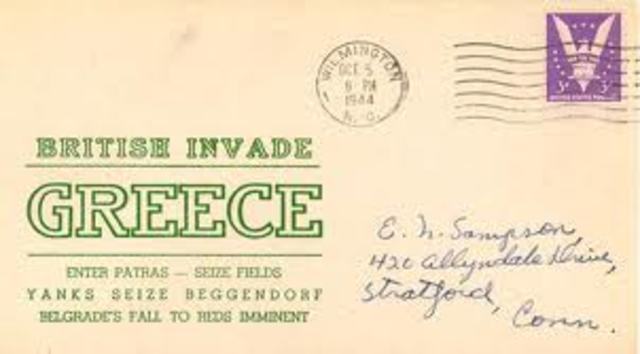 British forces arrive in Greece.