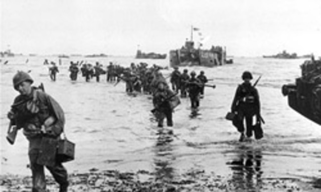 D-Day Allied troops land in France.