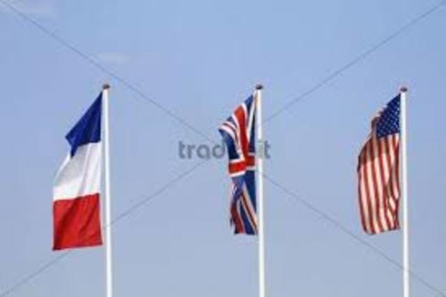 Great Britain, France & the United States were making plans