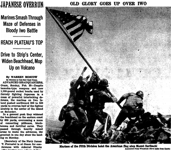 Allied troops capture Iwo Jima