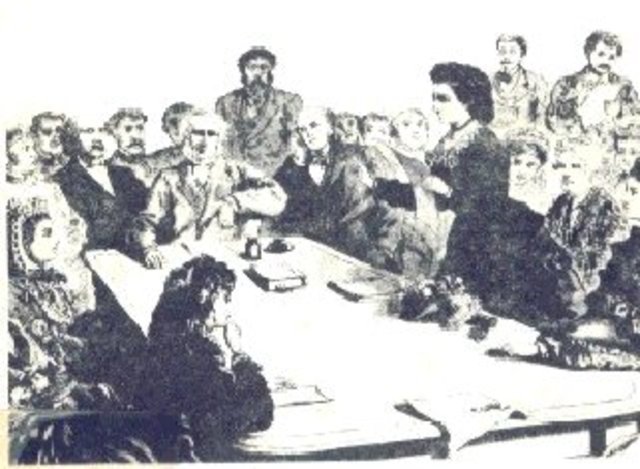 The first gathering devoted to women's in Seneca Falls, New York