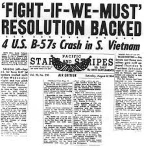 Gulf of Tonkin Resolution passed