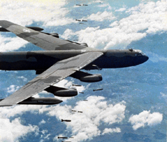 U.S. bombs NVA at the DMZ for the first time