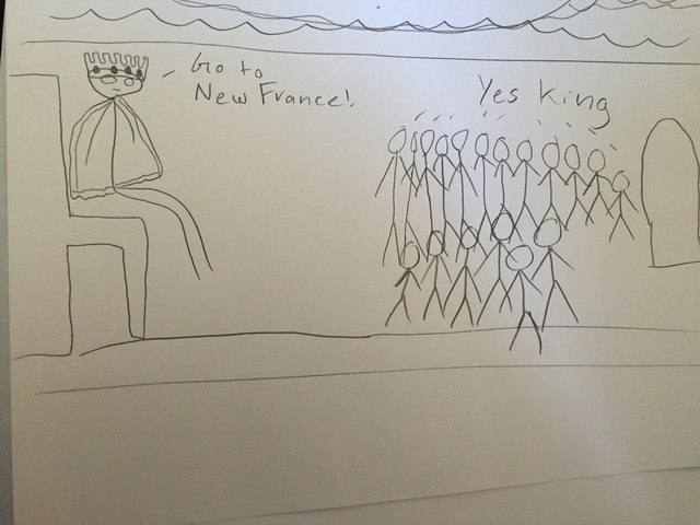 King Louis XIX sends settlers to New France