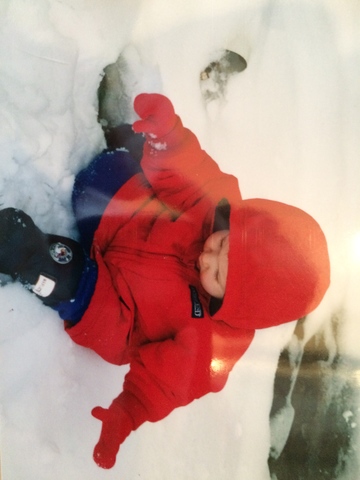 Jugué en la nieve por la primera vez