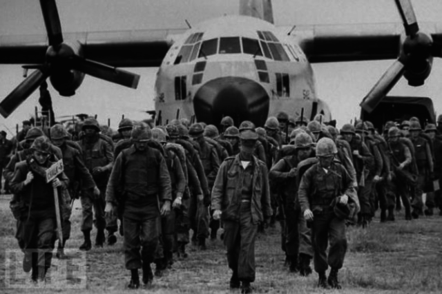 First American combat troops arrive in Vietnam