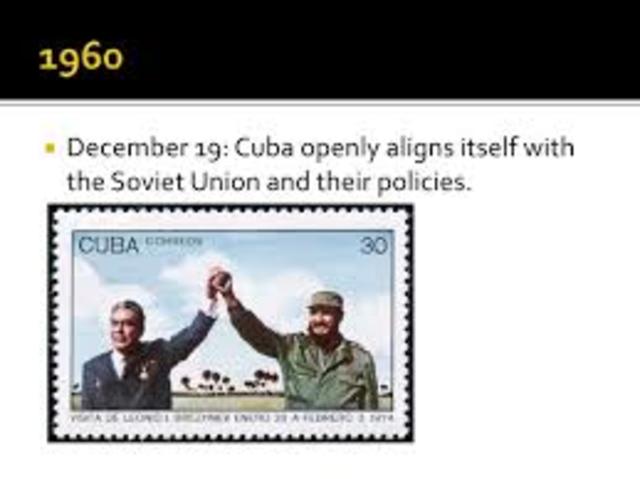 Cuba openly aligns itself with the Soviet Union and their policies