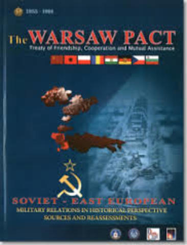 Soviet Union and 7 East European countries sign the Warsaw Pact