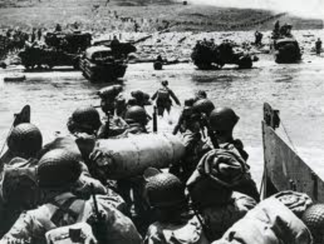 D-Day invasion on Normandy Beach