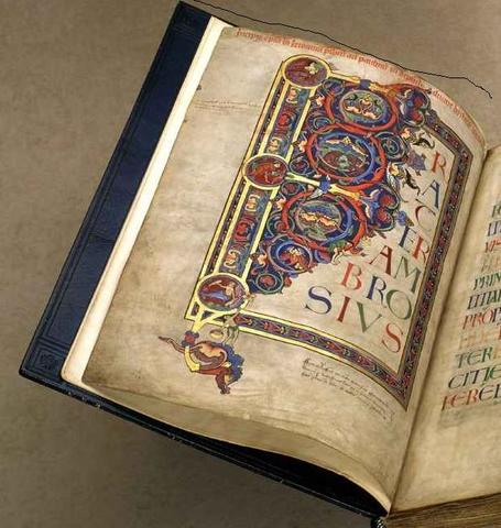 Illuminated Page of Bracer Bible
