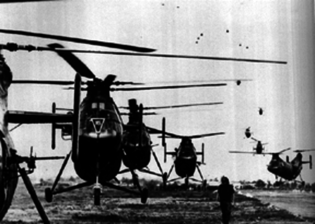 American Helicopters arrive in Vietnam
