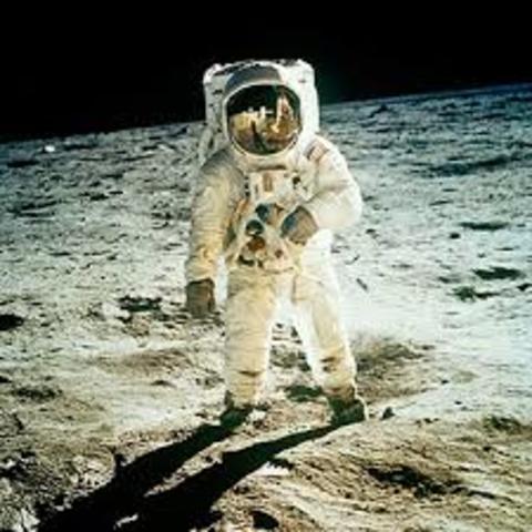 Apollo 11 lands on the moon