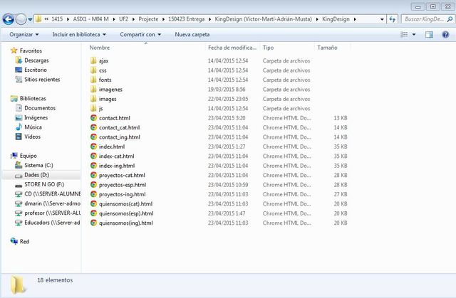 Entrega física del projecte