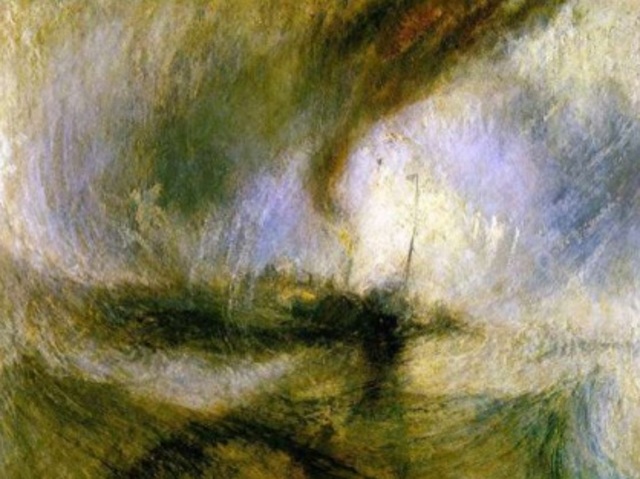 "Tempestad de nieve en el mar"