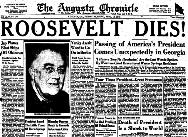Roosevelt Dies