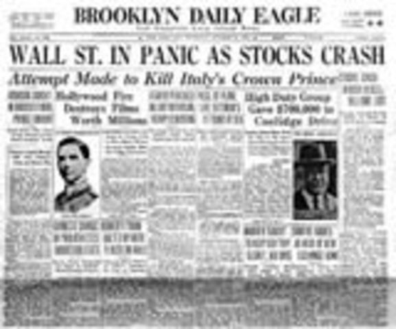 Crashing of The American Stock Market
