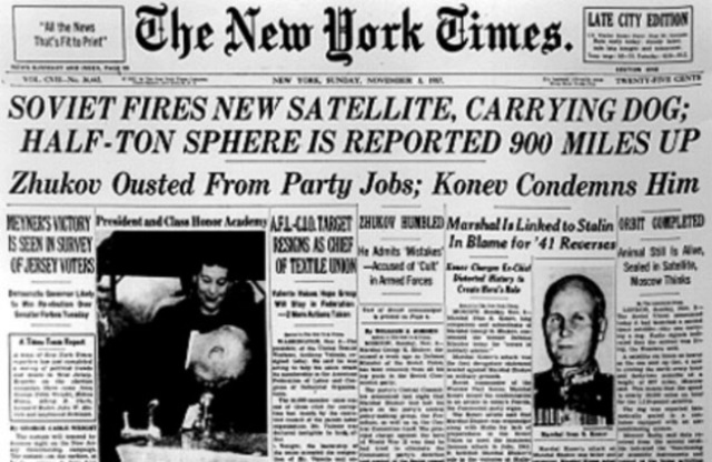 October 4 : Sputnik launched into orbit