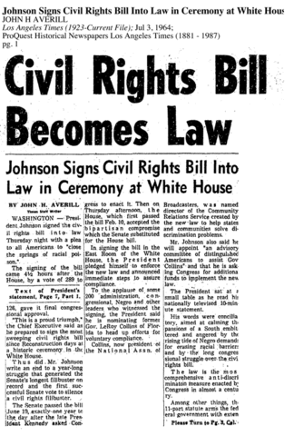 Passage of the civil rights act