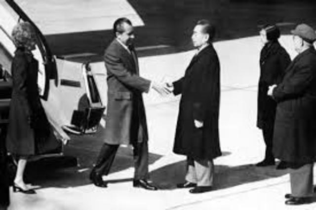 President Richard Nixon visits China.