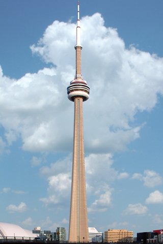 CN Tower because the world's tallest building