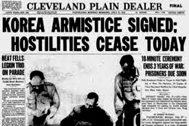 Korean War ends