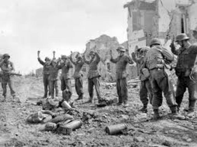 German and Italian troops surrender in North Africa